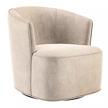 Luxury Arden Velvet Swivel Chair 3D model image 1 