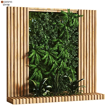 GreenWall Set: Vertical Plant Display 3D model image 1 