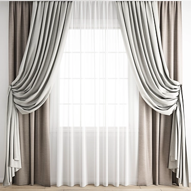 Polygonal Model Curtain 3D model image 1 