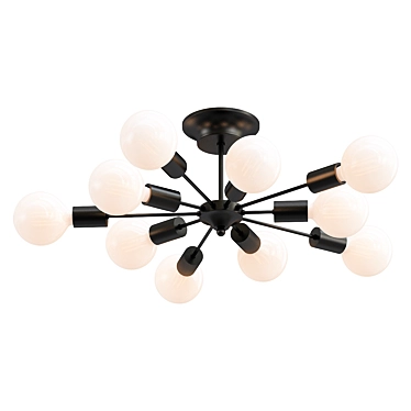 Elegant Vitaluce V4261 Ceiling Chandelier 3D model image 1 