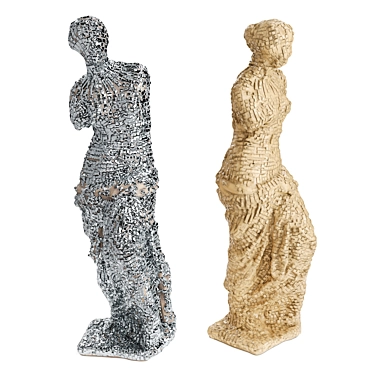 Pixelated Venus Sculpture 3D model image 1 