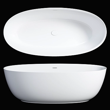 Luxurious Arezzo 1700: Modern Double Ended Bath 3D model image 1 