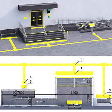 Adaptation of the entrance to the building for the disabled