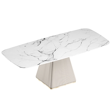 Frandiss Marble-Texture Dining Table 3D model image 1 
