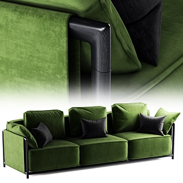 Sleek Elegance: GHIDINI 1961 DODO Sofa 3D model image 1 