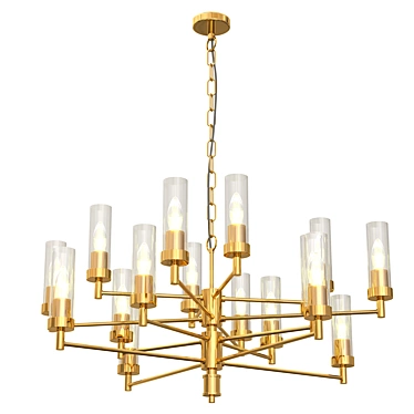 Elegant Aesthetic Pendant Chandelier 3D model image 1 