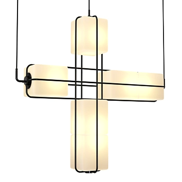 Elegant Marcos Line C Chandelier 3D model image 1 