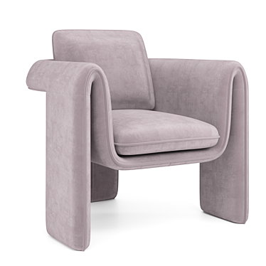 Luxury Floria Velvet Chair 3D model image 1 