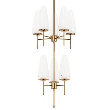 Elegant Swedish Ceiling Lamp 3D model image 1 