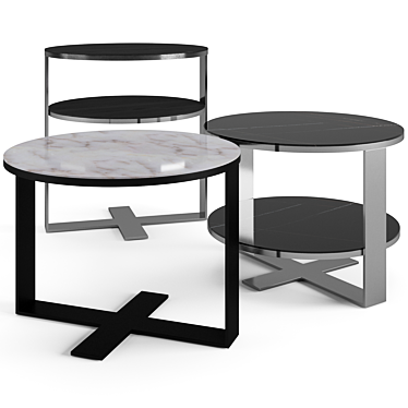 Elegant B&B Italia Eileen Tables 3D model image 1 