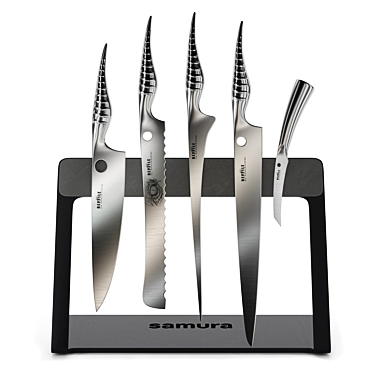 Samura Reptile Knife Set: 6 Precision Blades 3D model image 1 