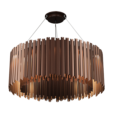 Satin Bronze Facet Chandelier 3D model image 1 