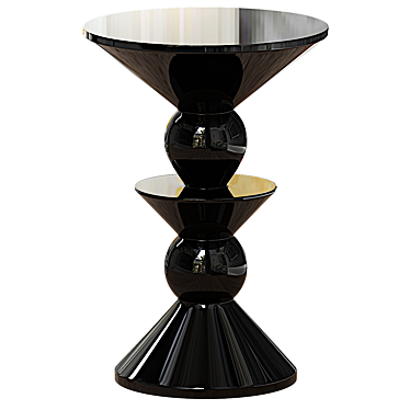 Sleek Office Round Coffee Table 3D model image 1 