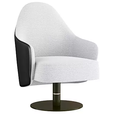 Ludwig Swivel Armchair: Stylish Comfort 3D model image 1 