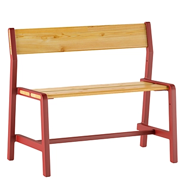 Ypperlig Beech Bench: Stylish & Versatile 3D model image 1 