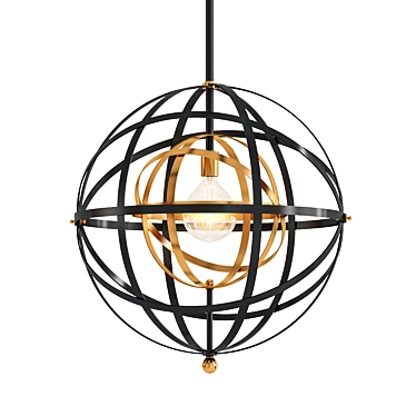 Elegant Rondure Pendant Light 3D model image 1 