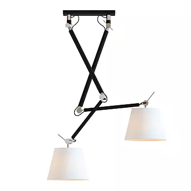 Elegant Adjustable Ceiling Dining Light 3D model image 1 