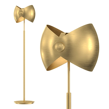 Sleek Zeta Floor Lamp 3D model image 1 