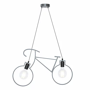 Sleek Bicycle Chandelier: Modern, Unique. 3D model image 1 