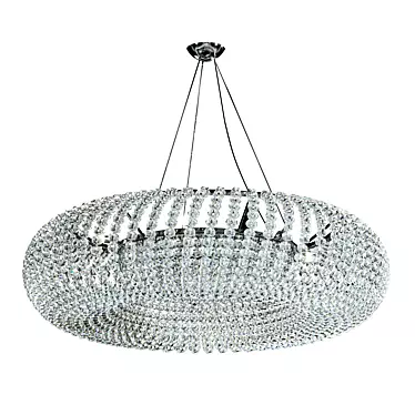 CARLA Crystal Pendant Light, Chrome 3D model image 1 