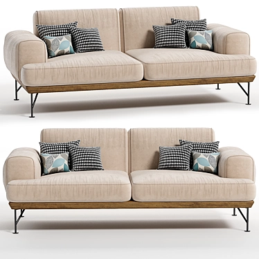 Minimalist 2 Seat Sofa: Matthew Hilton Armstrong 3D model image 1 