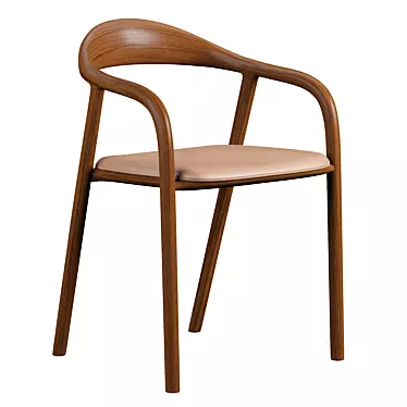 Sleek Neva Chair: Artisan Elegance 3D model image 1 