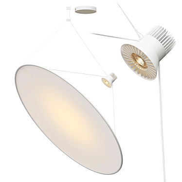 Amisol: Adjustable Pendant Lamp 3D model image 1 