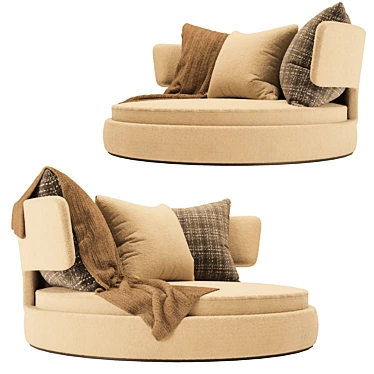 Elegant Comfort Soft Sofa 3D model image 1 