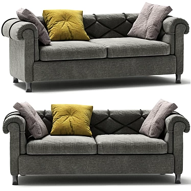 Elegant Tufted Sofa: Arcadia 3D model image 1 