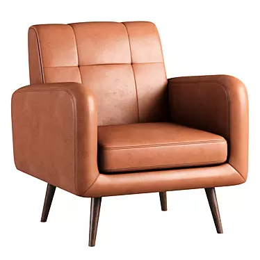 Keflavik Mid-century Arm Chair: Retro Elegance for Your Home 3D model image 1 