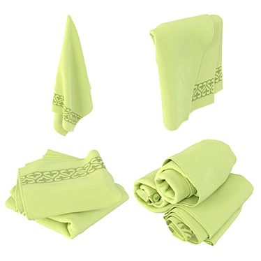 Versatile Towel: 20 Positions 3D model image 1 