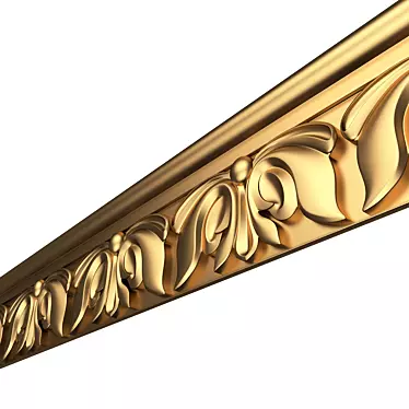 Elegant Ornamental Molding 3D model image 1 