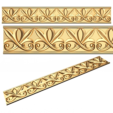 Elegant Ornament Molding 3D 3D model image 1 