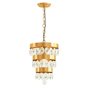 Elegant Perla Crystal Chandelier 3D model image 1 