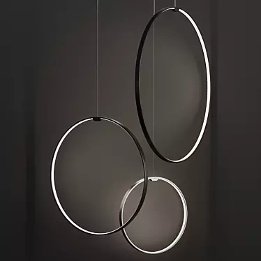 Circular Elegance: Zero Round Pendant 3D model image 1 