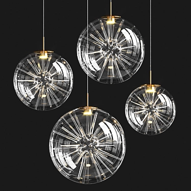 Elegant Resi Pendant Light 3D model image 1 