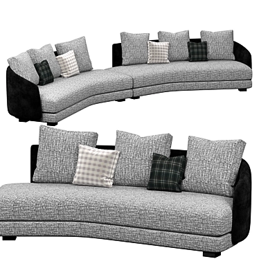 Minimalist Modern Lawson Sofa 3D model image 1 