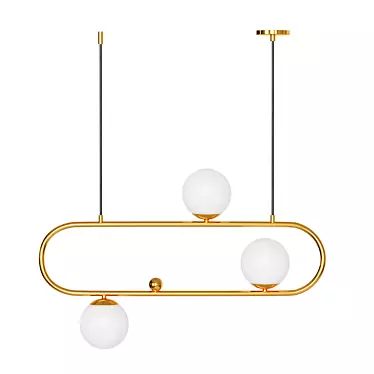 Brass Ball Balance Chandelier 3D model image 1 