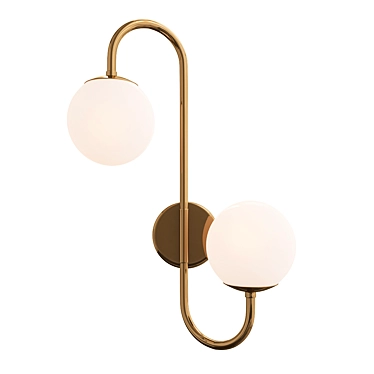 Glowing Gold Mid-Century Sconce 3D model image 1 