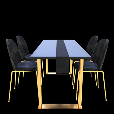 Modern Table with Stylish Chair 3D model image 1 