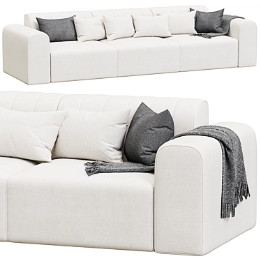 NORR11 RIFF 3-Seater Sofa: Modern Modular Comfort 3D model image 1 