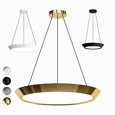 Minimalist LED Pendant Light - Solve 3D model image 1 