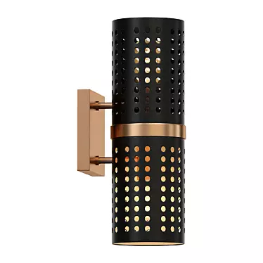 Elegant Enamel & Brass Sconces 3D model image 1 