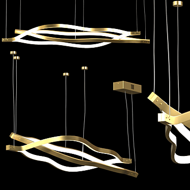 Elegant LED Pendant Light 3D model image 1 