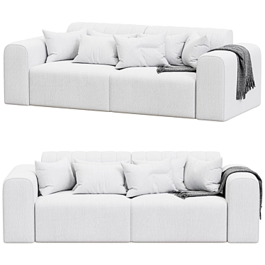 Contemporary RIFF 2 Seater Sofa 3D model image 1 