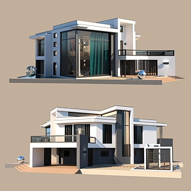 Contemporary Dream Home 3D model image 1 