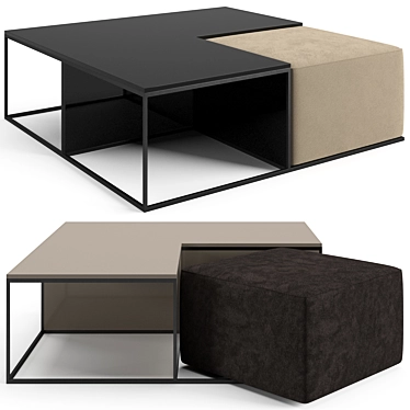 Sleek B&B Italia Coffee Tables 3D model image 1 