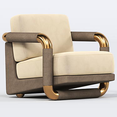 Luxury Kongo Armchair: Hommes Collection 3D model image 1 