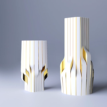 Sleek Strip Vase by Zaha 3D model image 1 