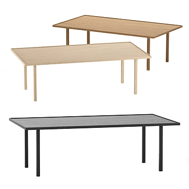 Modern Wood Coffee Table 3D model image 1 